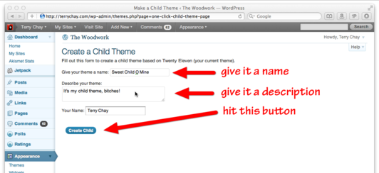 One-click Child Theme WordPress Plugin on WPHero.io