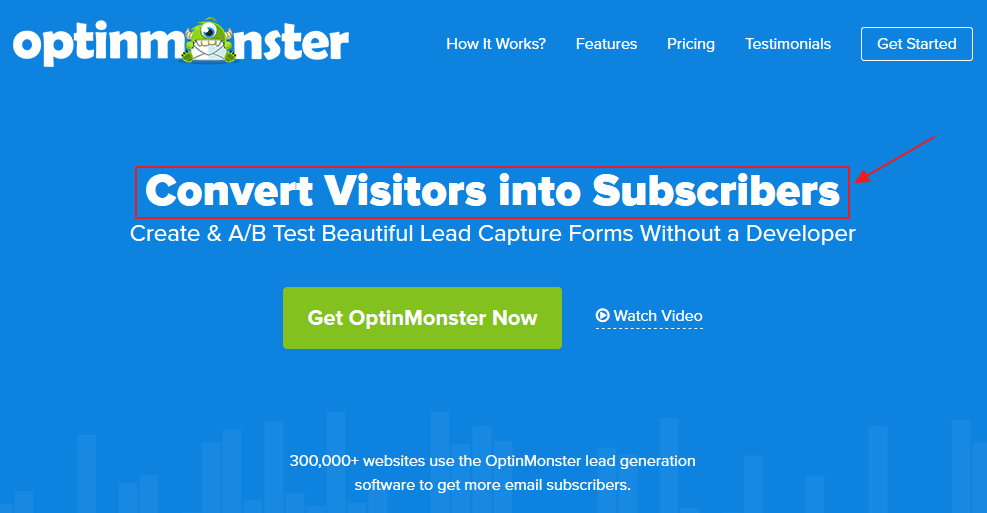 Increase Your Website Conversion - Headline Example